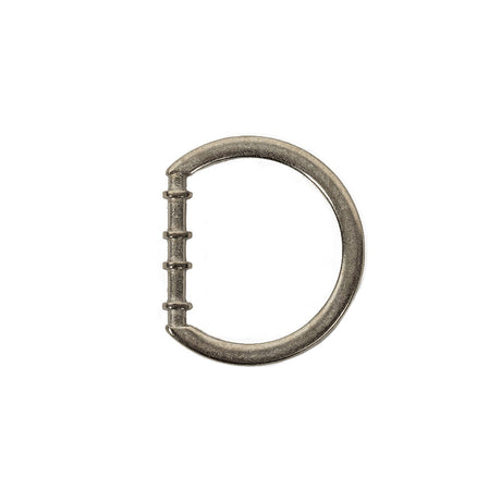 Matte Nickel Cast Metal Rounded D-Ring - 20mm