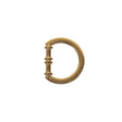 Matte Gold Cast Metal Rounded D-Ring - 15mm