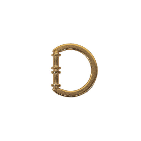 Matte Gold Cast Metal Rounded D-Ring - 15mm