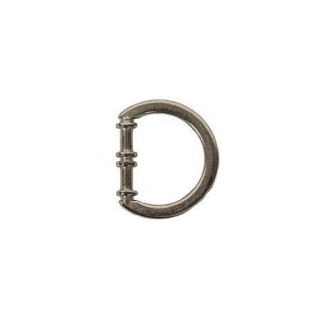 Matte Nickel Cast Metal Rounded D-Ring - 15mm