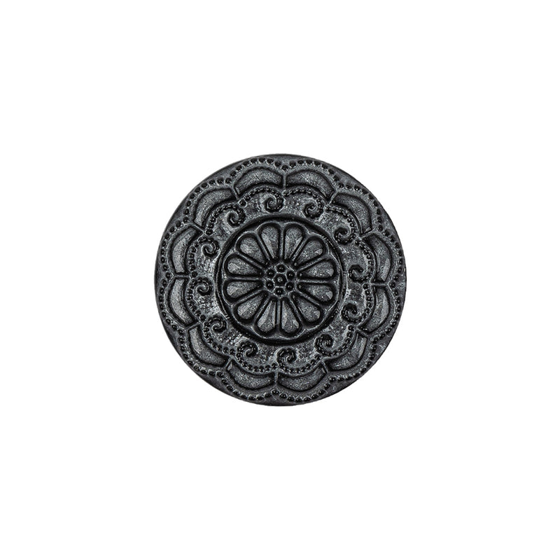 Italian Gray Pearl Floral Shank Back Button - 30L/19mm