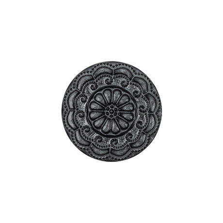 Italian Gray Pearl Floral Shank Back Button - 30L/19mm