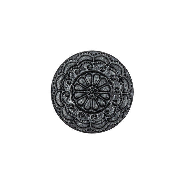 Italian Gray Pearl Floral Shank Back Button - 30L/19mm