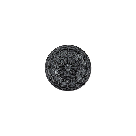 Italian Gray Pearl Floral Shank Back Button - 20L/12.5mm