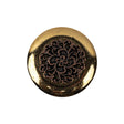 Italian Copper Coin Floral Shank Back Button - 36L/23mm