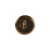 Italian Copper Coin Floral Shank Back Button - 24L/15mm