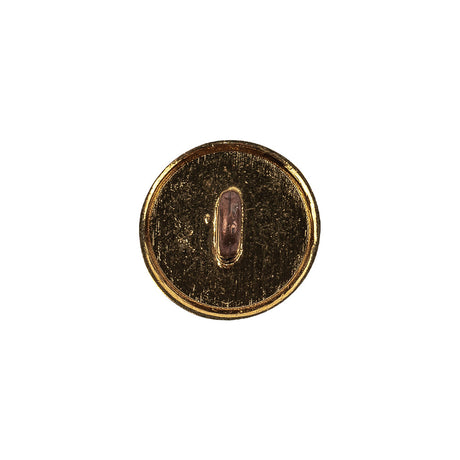 Italian Copper Coin Floral Shank Back Button - 24L/15mm