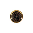 Italian Copper Coin Floral Shank Back Button - 24L/15mm