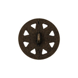 Italian Bronze Floral Shank Back Button - 36L/23mm