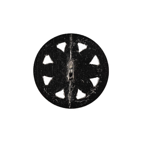 Italian Gunmetal Floral Shank Back Button - 36L/23mm