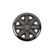 Italian Gunmetal Floral Shank Back Button - 36L/23mm