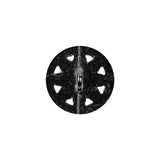 Italian Gunmetal Floral Shank Back Button - 28L/18mm