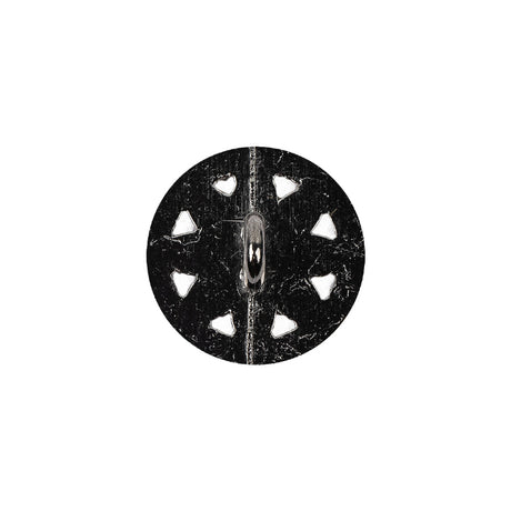 Italian Gunmetal Floral Shank Back Button - 28L/18mm