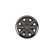 Italian Gunmetal Floral Shank Back Button - 28L/18mm