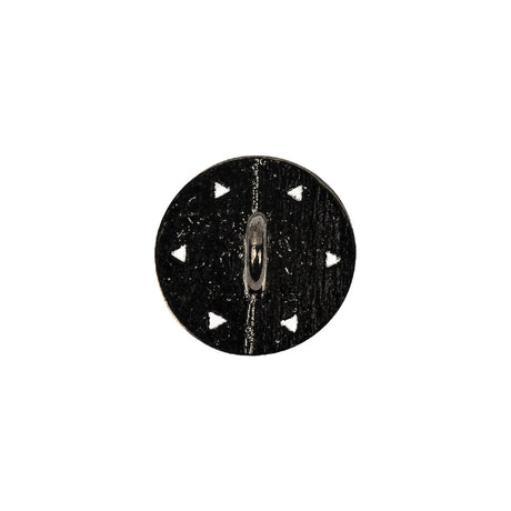 Italian Gunmetal Floral Shank Back Button - 24L/15mm