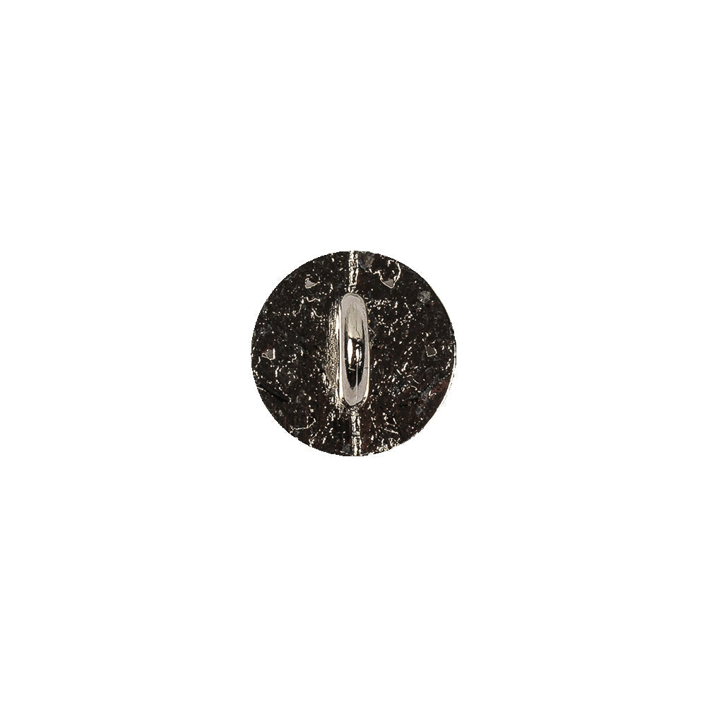 Italian Nickel Floral Shank Back Button - 18L/11.5mm