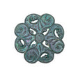 Italian Fairy Wing Floral Shank Back Button - 44L/28mm