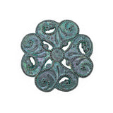 Italian Fairy Wing Floral Shank Back Button - 44L/28mm