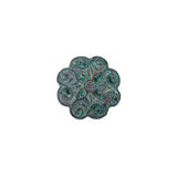 Italian Fairy Wing Floral Shank Back Button - 24L/15mm