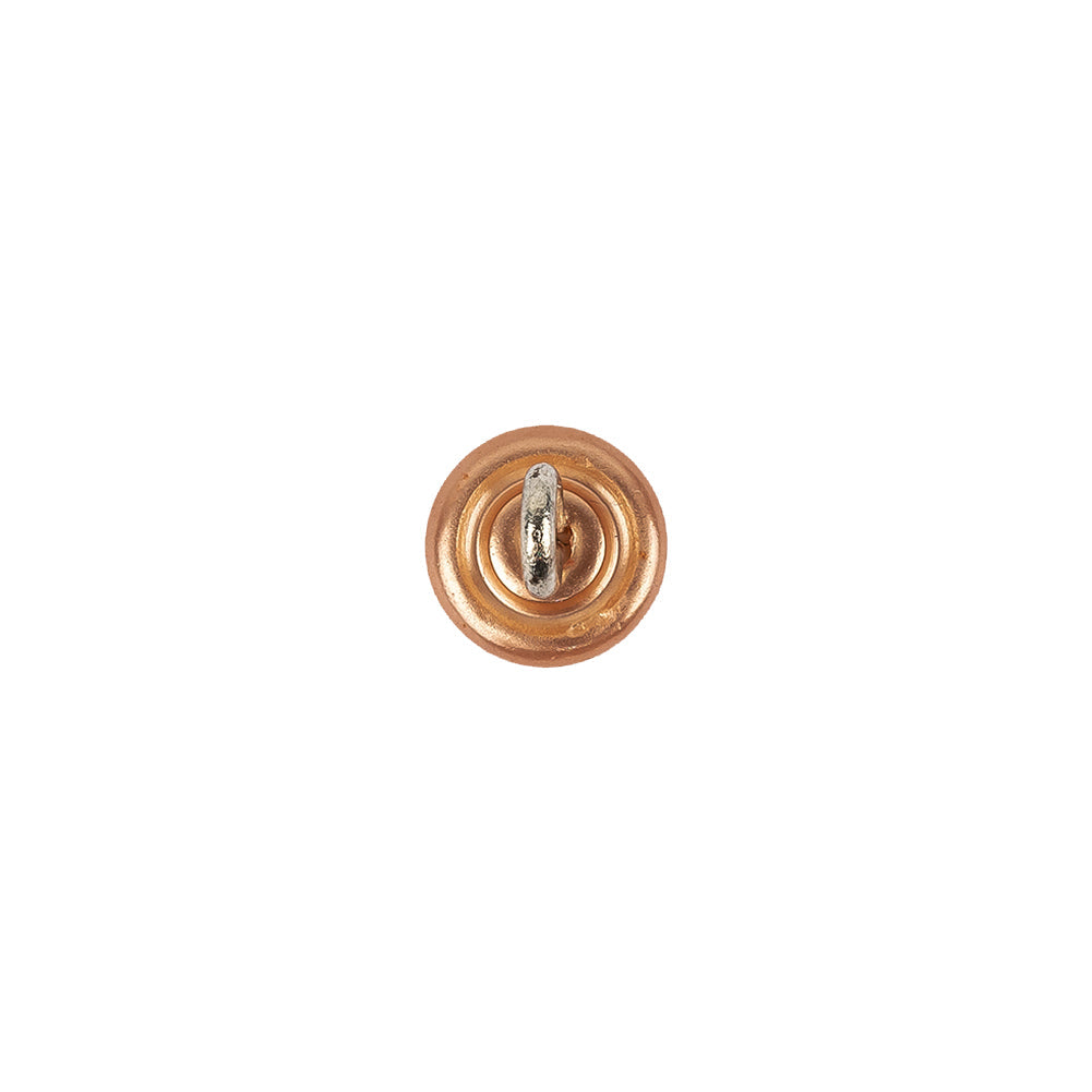 Pearlized Orange and Silver Metal Dome Shaped Shank Back Button - 13L/8mm