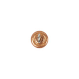 Pearlized Orange and Silver Metal Dome Shaped Shank Back Button - 13L/8mm