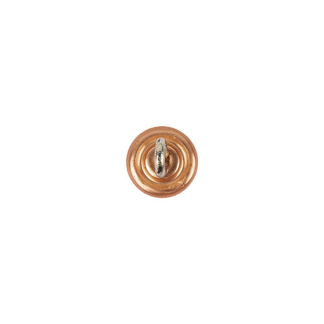 Pearlized Orange and Silver Metal Dome Shaped Shank Back Button - 13L/8mm