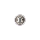 White Fabric Covered Low Domed Shank Back Button - 18L/11.5mm