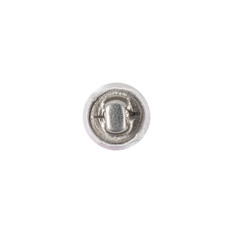 White Fabric Covered Low Domed Shank Back Button - 18L/11.5mm