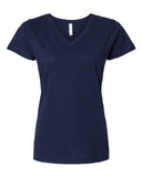 Women's Fine Jersey Short Sleeve V-Neck Tee