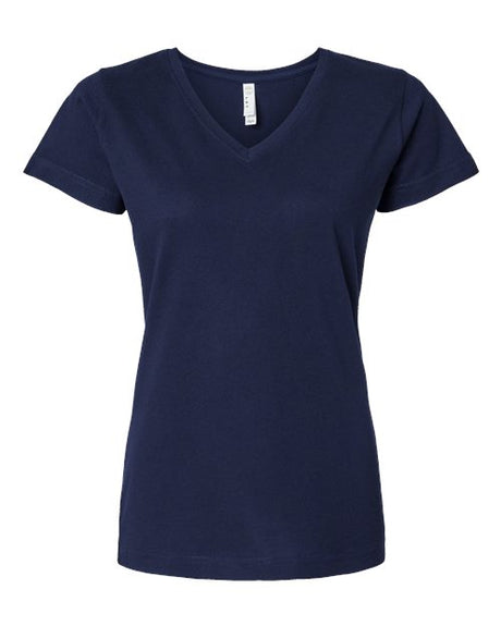 LAT Women's Fine Jersey V-Neck Tee