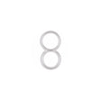 Clear Figure Eight Slider for 3/16" Strap - Set of 4