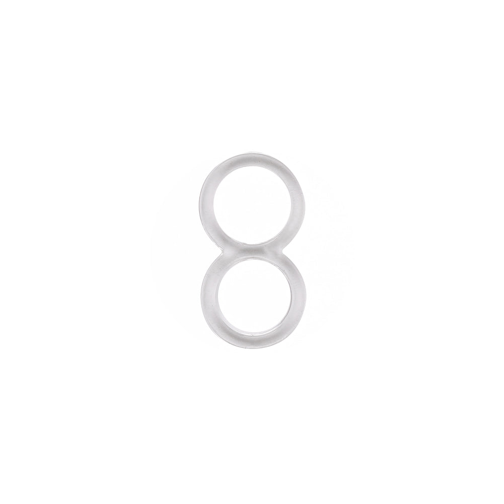 Clear Figure Eight Slider for 3/16" Strap - Set of 4