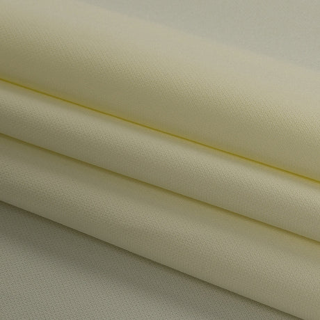 Cream Stretch Polyester Crepe