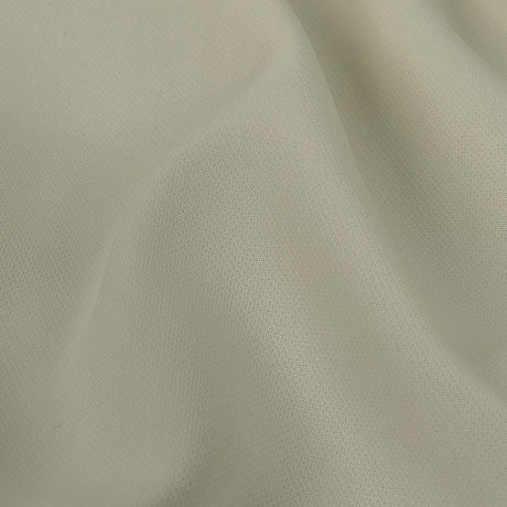 Cream Stretch Polyester Crepe