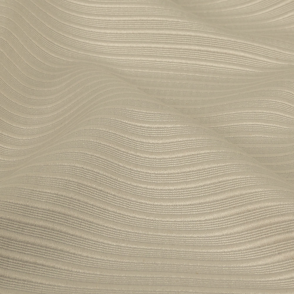 Beige Polyester Faille with Raised Ridges