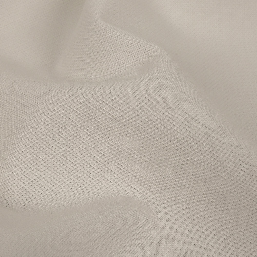 Italian Ivory Stretch Polyester and Viscose Woven