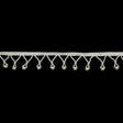 Vintage Pearlescent White and Ivory Round, Seed and Bugle Beaded Fringe Trim - 1.25"