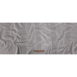 White Floral Embroidered Cotton Voile with Gridded Guipure Lace Stripes