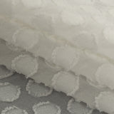 White Polka Dotted Burnout Polyester Chiffon