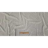 White Polka Dotted Burnout Polyester Chiffon