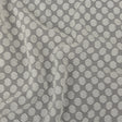 White Polka Dotted Burnout Polyester Chiffon