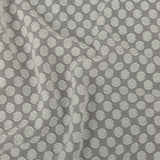 White Polka Dotted Burnout Polyester Chiffon