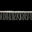 Vintage White and Black Chop Beaded Fringe - 2.5"