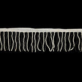 Vintage White and Black Chop Beaded Fringe - 2.5"