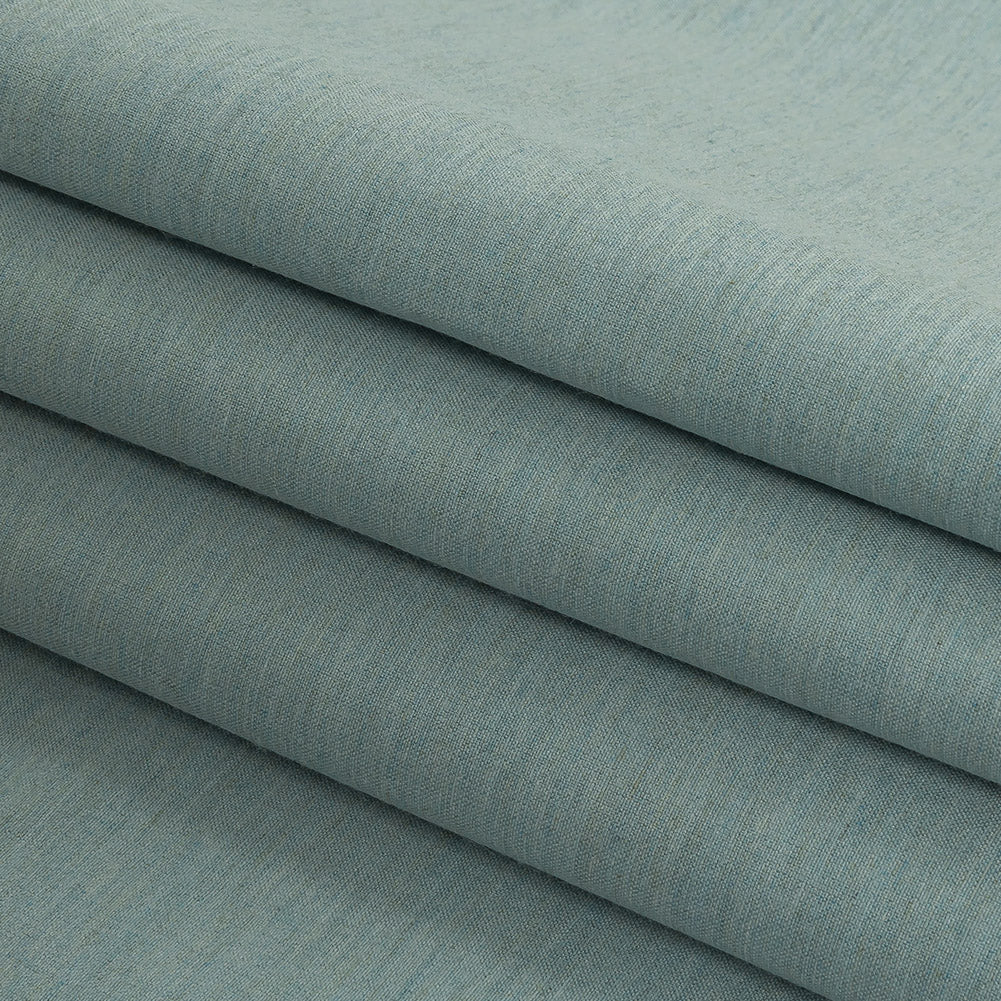 Italian Heathered Sky Blue Stretch Viscose Woven