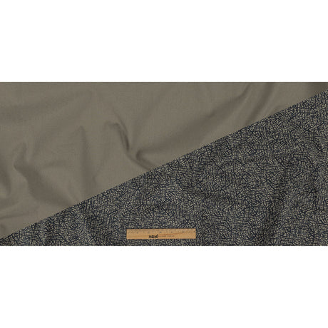 Liz Claiborne Cloudburst and Navy Abstract Printed Cotton Twill