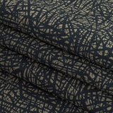 Liz Claiborne Cloudburst and Navy Abstract Printed Cotton Twill