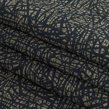 Liz Claiborne Cloudburst and Navy Abstract Printed Cotton Twill