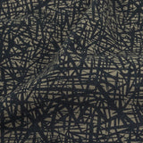 Liz Claiborne Cloudburst and Navy Abstract Printed Cotton Twill