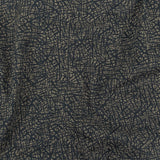 Liz Claiborne Cloudburst and Navy Abstract Printed Cotton Twill
